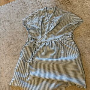 Urban Outfitters Blue and White Striped Midi Dress